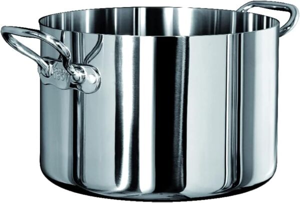 Pentole Agnelli Kasserolle mit 2 Griffen, Aluminium hoch 36 cm Stahl