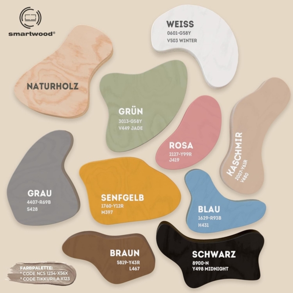 smartwood Kinderbett 120x200 cm in Braun - Montessori Bodenbett mit Rausfallschutz & Lattenrost - Aus handbemaltem Sperrholz - Sicher für Jungen und Mädchen - Einfache Montage - TILA 6 Bild 8