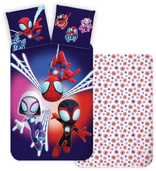 Spidey und seine Super-Freunde Bettwäsche-Set 135x200cm 80x80cm