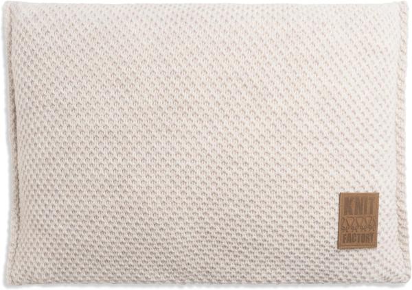 Knit Factory Lynn Kissen 60x40 cm Glatt Beige