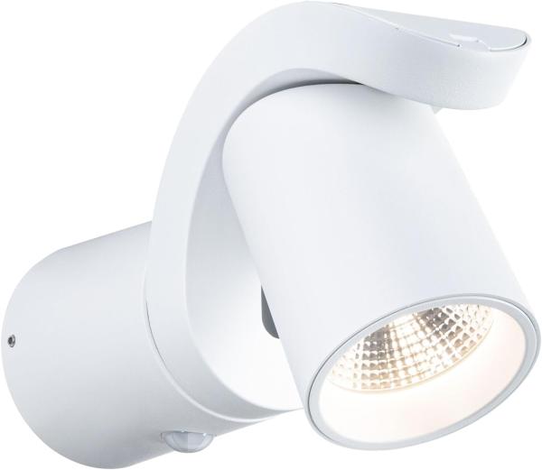 Paulmann 94832 LED Aussenwandleuchte Cuff Bewegungsmelder Weiss IP44 3000K