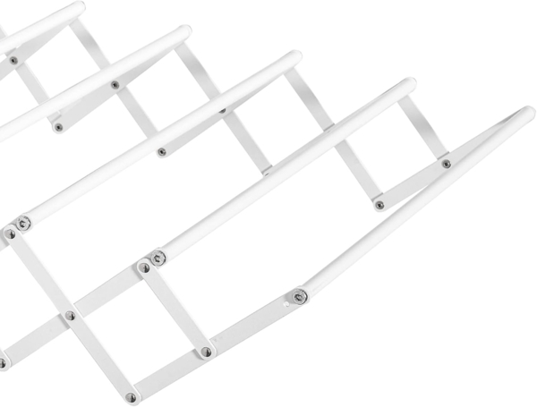 HOMCOM Wäscheständer klappbar platzsparender Wäschereck für kleine Haushalte, Metall Weiß 63,5 x 60 x 20 cm Bild 9