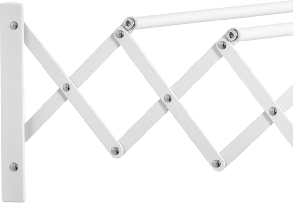 HOMCOM Wäscheständer klappbar platzsparender Wäschereck für kleine Haushalte, Metall Weiß 63,5 x 60 x 20 cm Bild 8