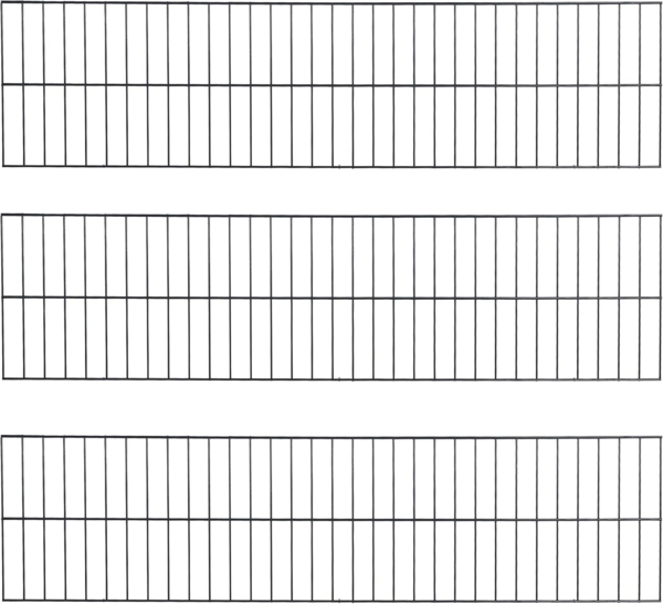 Gartenzaun Zaunelemente Doppelstabmattenzaun 3er Set RAL 7016 Zaun Gartenzaun