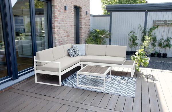 Bellavista Lima Gartenlounge, Aluminium, weiß, für 5 Personen