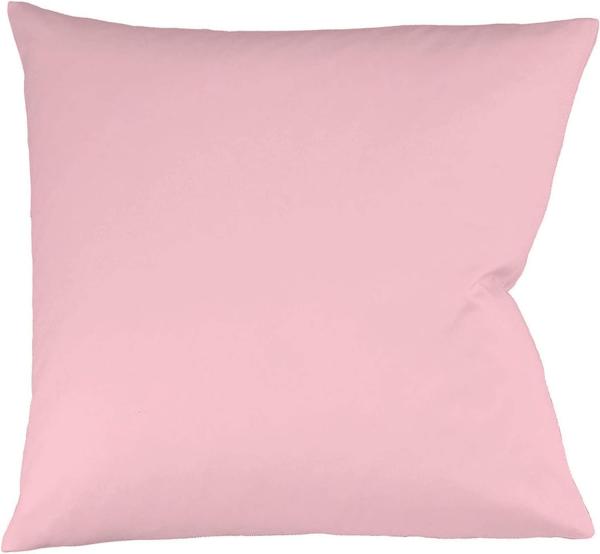 Fleuresse Interlock-Jersey-Kissenbezug uni colours rose 4040 Größe 40 x 15 cm Nackenrolle