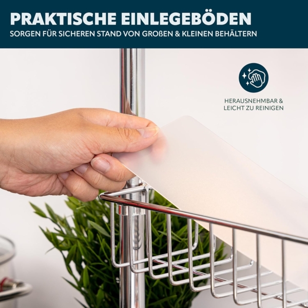 bremermann Küchenregal Teleskop-Küchenregal, mit Ablage, Körben, Einlegeböden, Gewürzregal Bild 6