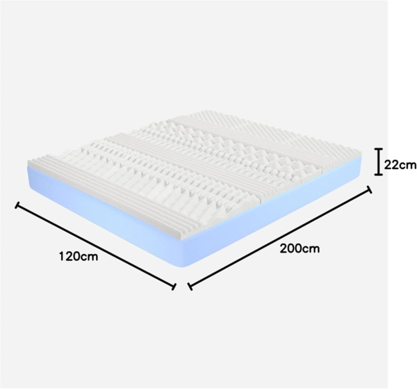 Matratze 120x200 Höhe 22 cm - Memory Foam, Milbenhemmend, Hypoallergen | Easy Bild 2