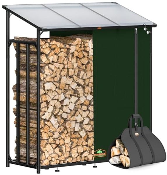GARDEBRUK® Kaminholzregal XXL, mit wasserabweisender Abdeckplane