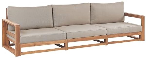 3 Sitzer Sofa TIMOR Zertifiziertes Akazienholz Heller Holzfarbton