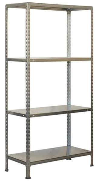 Simon Rack Schwerlastregal, 1500 x 1100 x 500 mm, Bis 60 kg Belastbar, 4 Verstellbare Ablagen, Kellerregal, Lagerregal, Verzinkt - Ecoclick