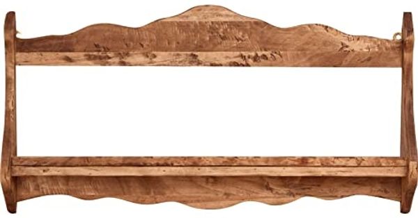 Biscottini Wandregal aus Holz 84,5 x 11 x 43,5 cm | Küchenregal für die Wand, natürliches Finish | Wandregal Made in Italy