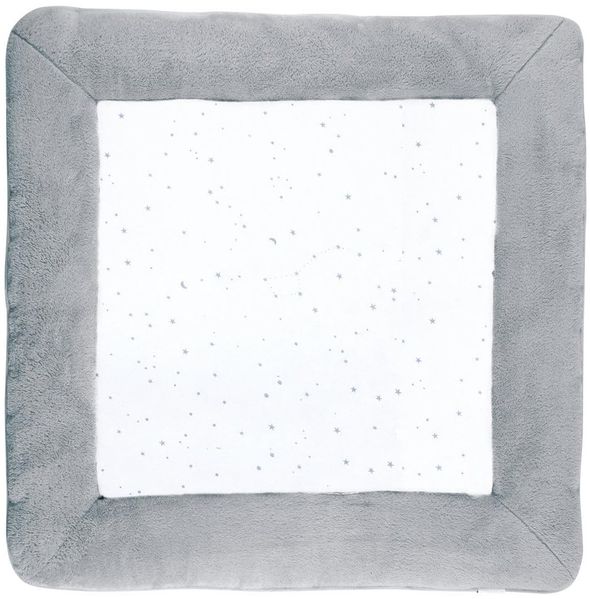 bemini 'Jersey Plus Softy Stary' Laufstalleinlage weiß/grau 100x100 cm