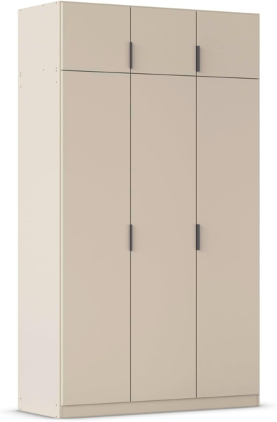 Rauch Möbel Lagoa, Kleiderschrank, Garderobe für Schlafzimmer, Kinderzimmer, Jugendzimmer 6-türig, mit Zubehör Classic, Farbe Beige, Breite 136