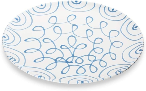 Gmundner Keramik Blaugeflammt, Platzteller Cup (Ø 32cm)