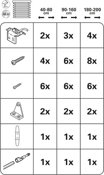 GARDINIA Alu-Jalousie, Sicht, 25 mm, Sonstige, 175x90 cm Bild 5