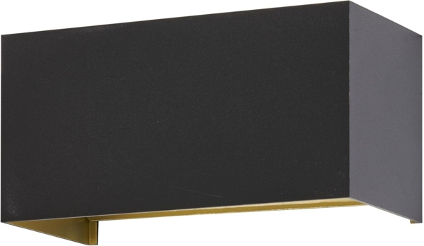 Fischer & Honsel 30519 LED Außenwandleuchte Wallo schwarz goldfarben IP44 3000K
