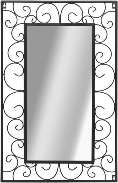 vidaXL Wandspiegel Rechteckig 50x80 cm Schwarz [245921]
