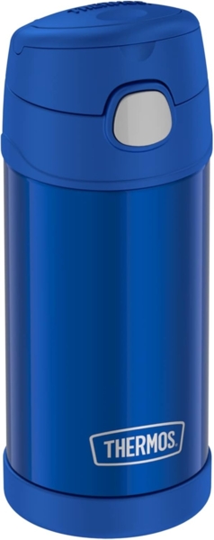 THERMOS Isolierflasche FUNTAINER STRAW BOTTLE, doppelwandiger Edelstahl, spülmaschinenfest, 0,35l, mit Silikonstrohalm, absolut dicht