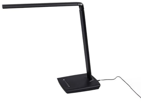 Lindby Schreibtischlampe Kuno, LED, Kunststoff Schwarz warmweiß IP20, 1 x 8,2 W LED, warmweiß