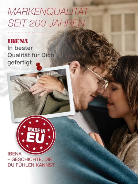 Ibena 'Dublin' Wohndecke, Jacquard bordeaux / hellbraun, 150 x 200 cm Bild 7