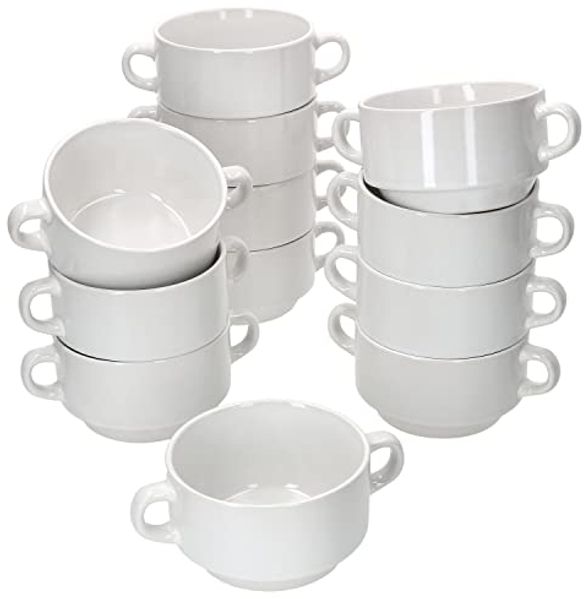 MamboCat Suppenschüssel 12er Set Stiva Suppenschale weiß 250 ml, Porzellan Bild 2