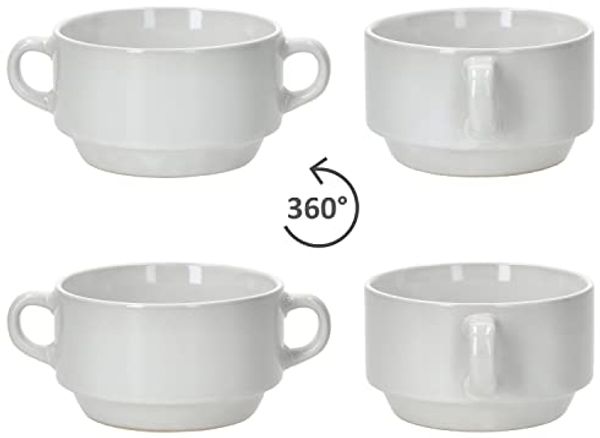 MamboCat Suppenschüssel 12er Set Stiva Suppenschale weiß 250 ml, Porzellan Bild 3