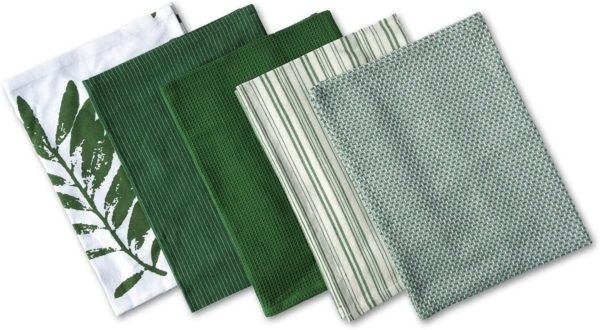 Küchentücher, Geschirrtücher Haushaltstücher 5er Set Grün