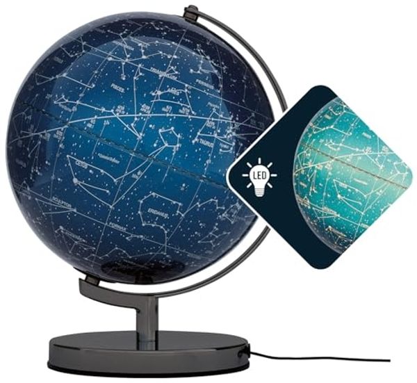 Globus TERRA MILKY WAY mit LED-Beleuchtung Blau