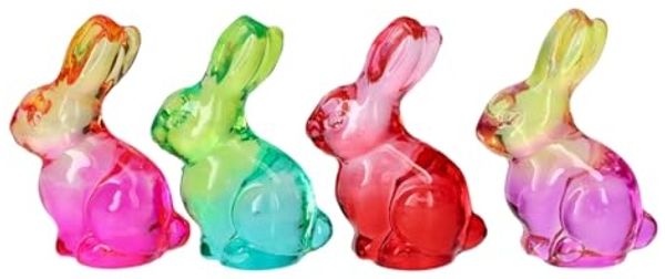 Gift Company Honey Bunny Hase sitzend 4fach sortiert neon pink/neon gelb/ neon grün/ neon orange gs