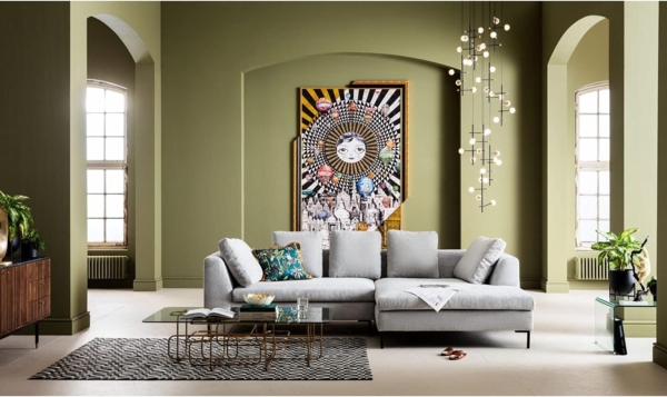 Kare Design Couchtisch Meander Gold, Sofatisch, rechteckiger Beistelltisch, Wohnzimmer, Ablagetisch, Tischplatte aus Sicherheitsglas, Glastisch, 36 x 140 x 80 cm Bild 5