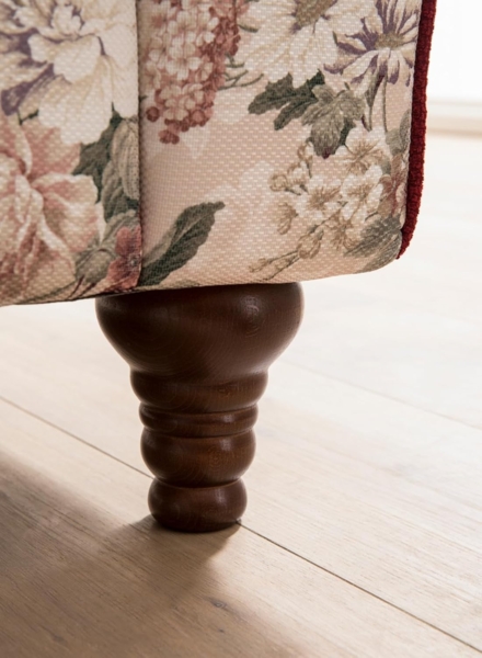 Sofa 3-Sitzer Elita in creme Landhaus Blumen 200 cm Bild 6