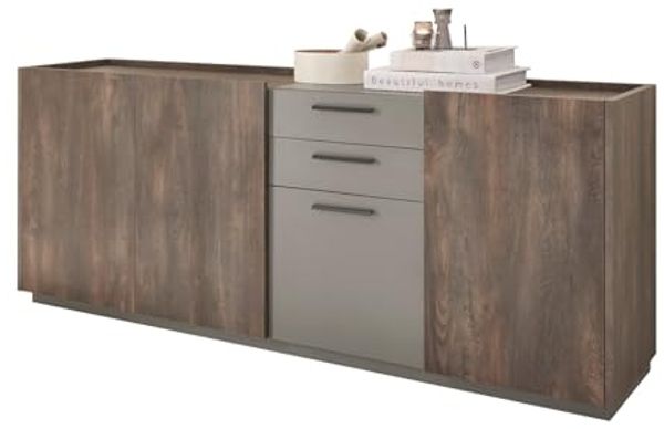 Sideboard Piano in Eiche und grau 200 cm