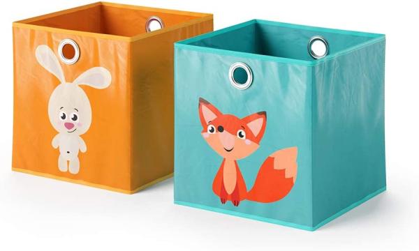 VICCO 2er Set Faltbox 30x30 cm Kinder Faltkiste Aufbewahrungsbox Regalkorb