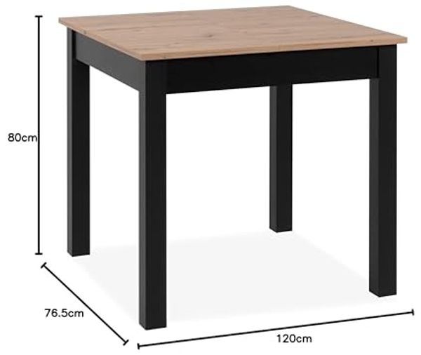 Finori Esstisch COBURG 80 - Esszimmer in Artisan Eiche-Schwarz Bild 3