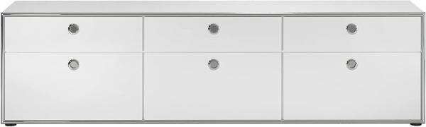 TV-Lowboard Infinity in weiß Hochglanz Lack Italien 220 cm