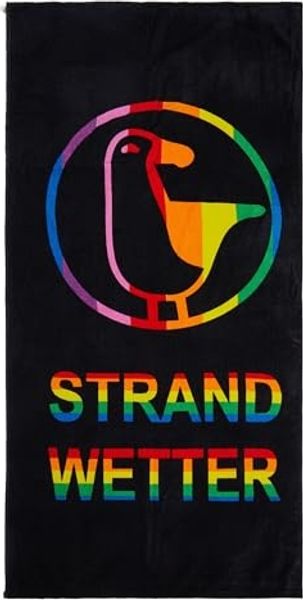 Schietwetter Strandtuch Unisex Strandhandtuch "Rainbow" 150x75cm, Stoff