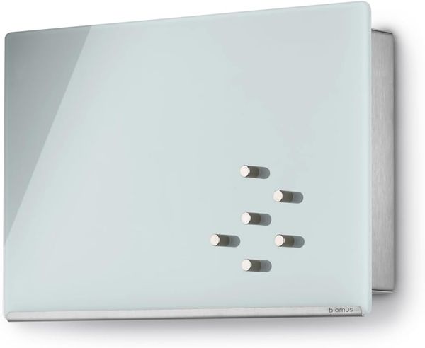 Blomus VELIO 65363 Schlüsselkasten Glasmagnet 30 x 20 x 5 cm, Weiß