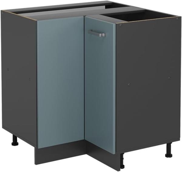 Vicco Eckschrank R-Line, Blau-Grau/Anthrazit, 75. 6 cm ohne Arbeitsplatte