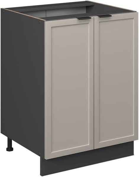 Küchenunterschrank Fame-Line GrauBeige 60 cm ohne Arbeitsplatte Vicco