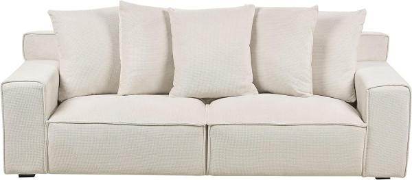 3-Sitzer Sofa cremeweiß mit Kissen VISKAN