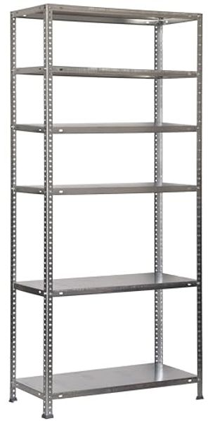 SimonRack Schwerlastregal, Lagerregal, 200 x 90 x 40 Metallregal, Kellerregal, Biegestelle 75 kg, 6 Fachböden, Galvanisiert - Advantage