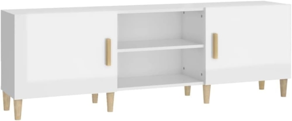 TV-Schrank Hochglanz-Weiß 150 x 30 x 50 cm Holzwerkstoff [812624]