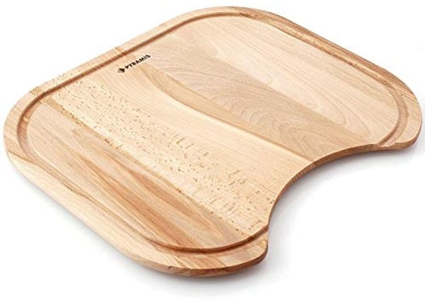 Holzschneidbrett für PYRAMIS Spülen mit Monoblock Becken 34x40 cm / Schneidbrett / Schneidebrett aus Holz / Holzbrett
