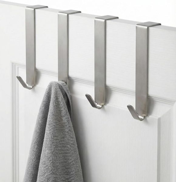 MDCASA Türhaken Türhaken bis 1,5 cm Türfalz, Innentüren mit Falz, Zimmertüren, (Set, 4 Stück), speziell für die Tür Außenseite