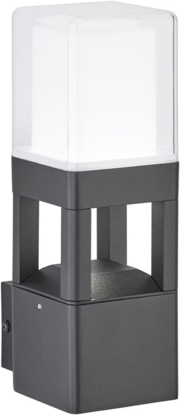 LED Wandleuchte, schwarz, aufwärts leuchtend, H 26cm, SIERRA