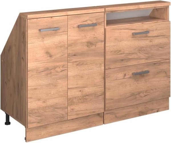 Dachschrägenschrank-Set Rion Goldkraft Eiche 120 x 81.6 cm 2er Set Vicco