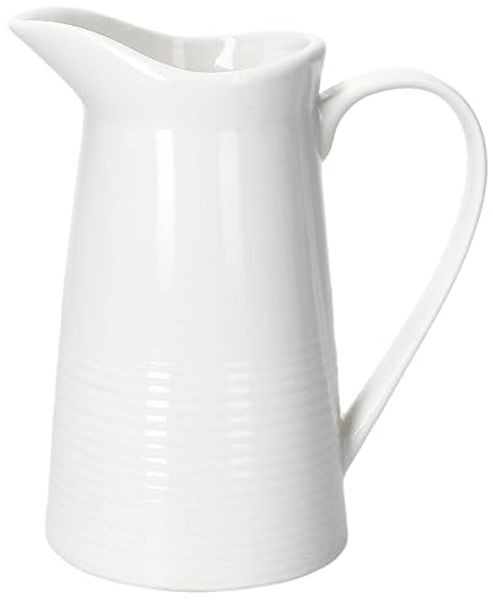 MamboCat Becher MamboCat Milchkrug CREME 0,5L Steingut cremeweiß Saft-Karaffe Kanne, Steingut