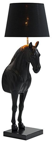 riess-ambiente Stehlampe BLACK BEAUTY 130cm schwarz, Ein-/Ausschalter, ohne Leuchtmittel, Wohnzimmer · Pferdefigur · Marmor-Fuß