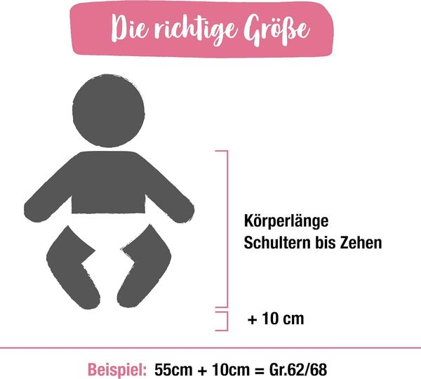 Ehrenkind Ganzjahresschlafsack Schlafsack Rund 2.5 TOG, Bio-Baumwolle, Baby Schlafsack (Standard 100 by OEKO-TEX, 100% Bio-Baumwolle, Ganzjahresschlafsack, 2.5 TOG), Schlafsack Baby 2.5 TOG, Babyschlafsack Bild 4
